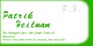 patrik heilman business card